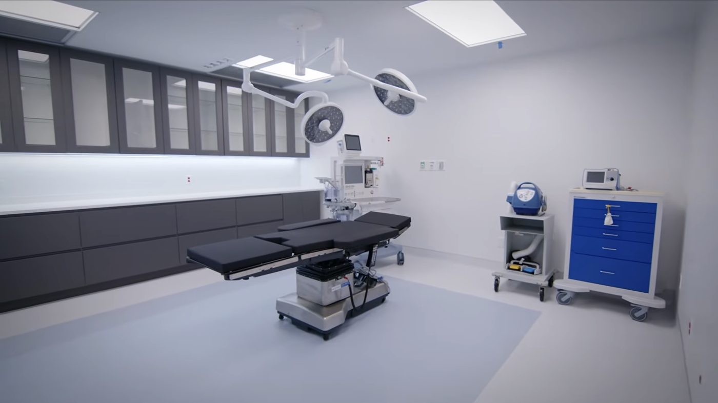 Surgical suite at a multi-location aesthetic surgery practice